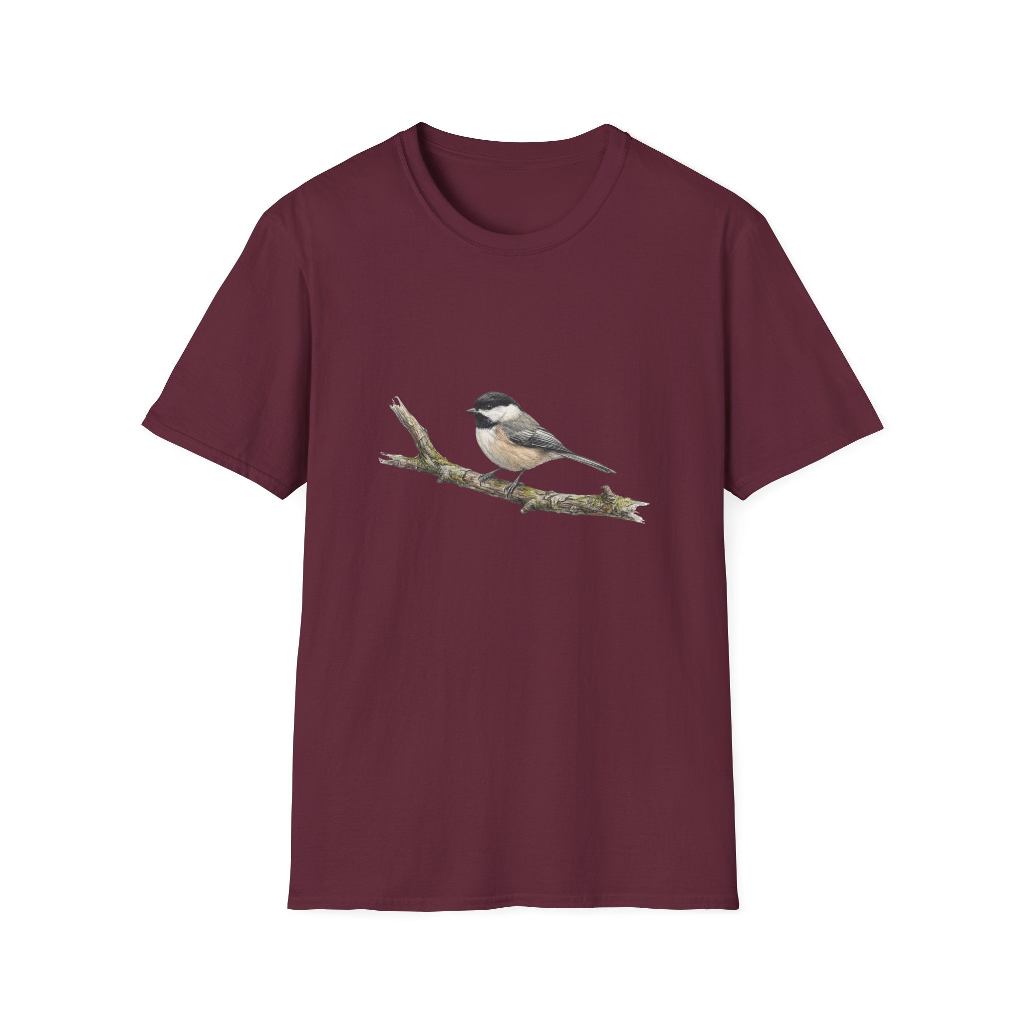 Chickadee Bird Tee — Watercolor Songbird T‑Shirt