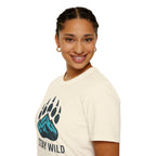 "Stay Wild" Bear Footprint Mountain Emblem T-Shirt