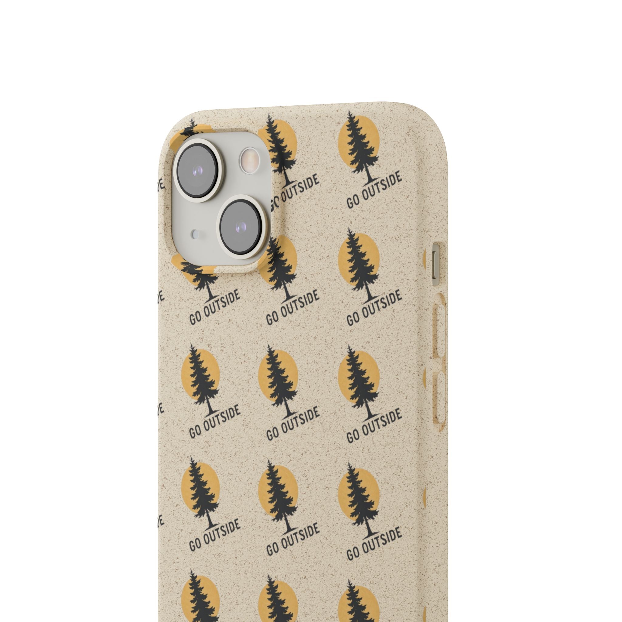 Biodegradable Phone Case — 'Go Outside' Recycled Eco-Friendly iPhone Cover