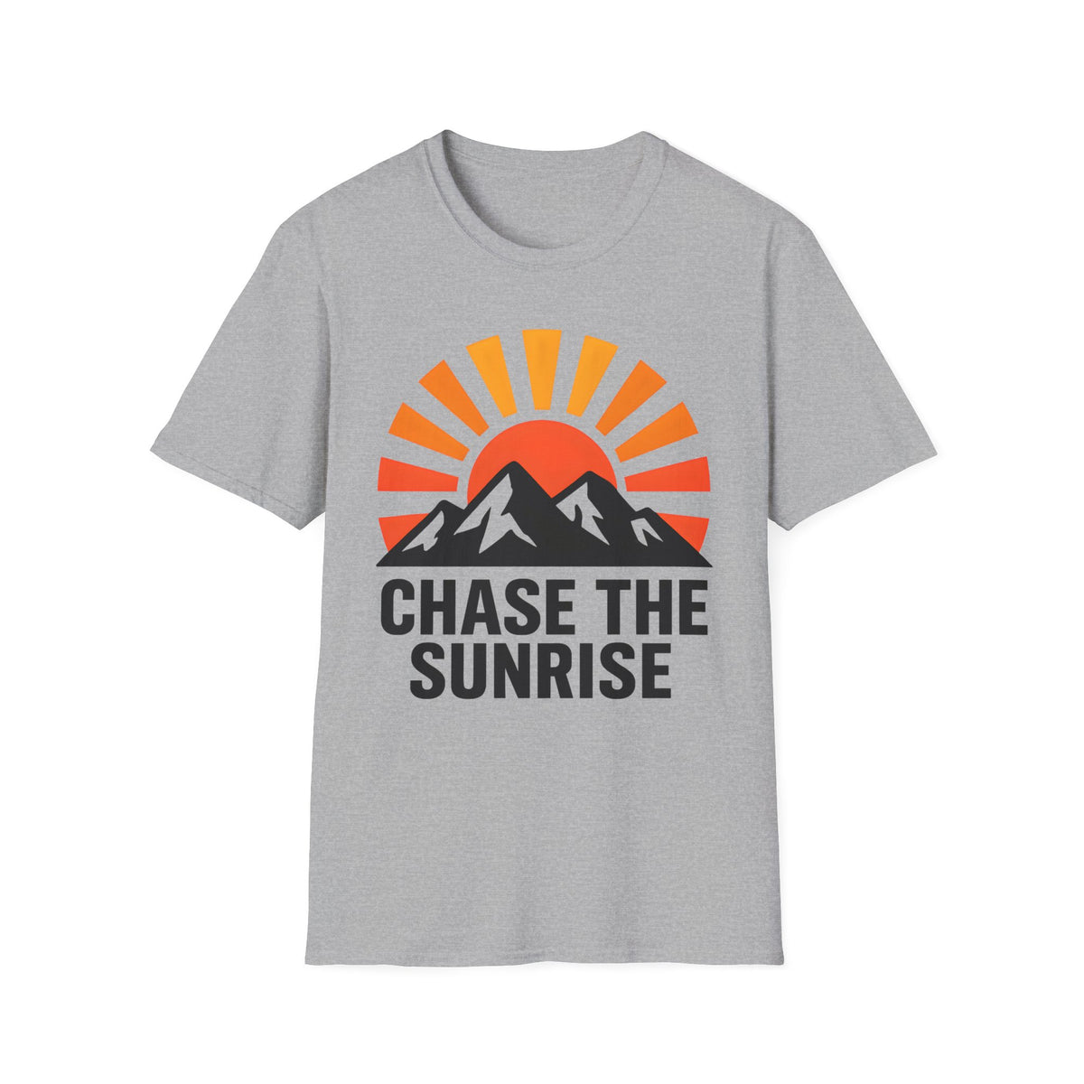 Chase The Sunrise Mountain T-Shirt — Sunrise & Peaks Graphic Tee