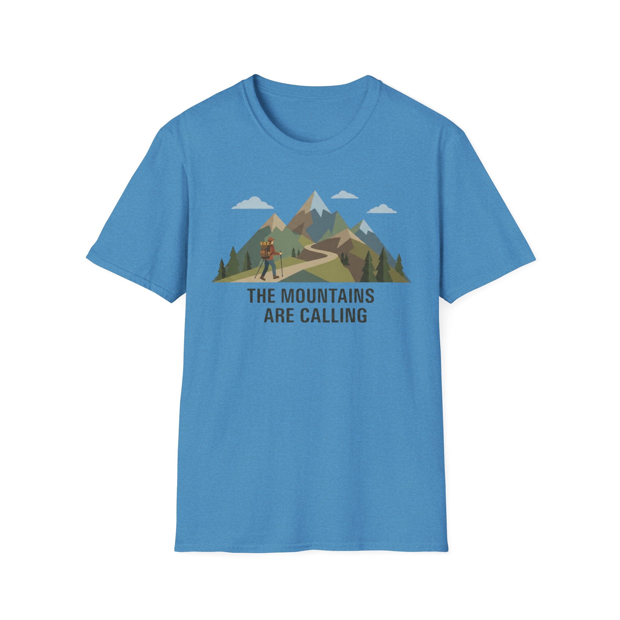 Campground Scenic T-Shirt — Minimalist Tent & Campfire Graphic