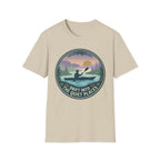 Kayak Sunset T‑Shirt — "Drift Into The Quiet Places" Outdoor Relaxation Tee