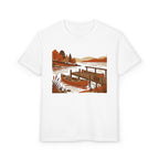 Youth T-Shirt — Autumn Lakeside Dock & Canoe Kids Tee