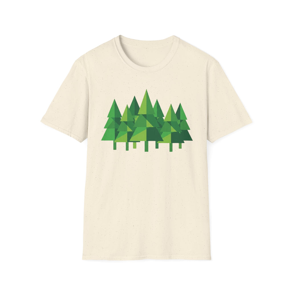 Forest Graphic T-Shirt — Minimal Green Pine Trees Tee