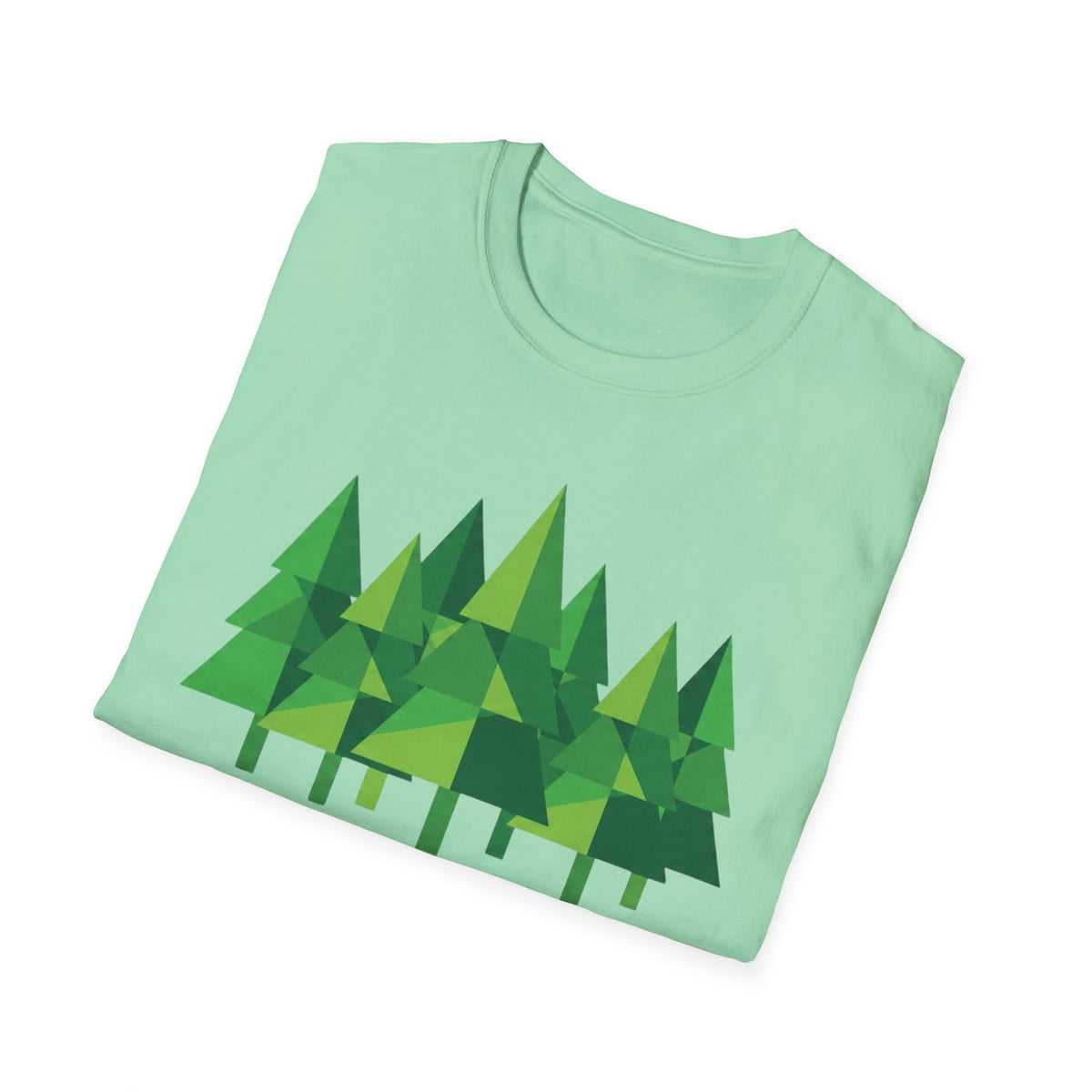 Forest Graphic T-Shirt — Minimal Green Pine Trees Tee