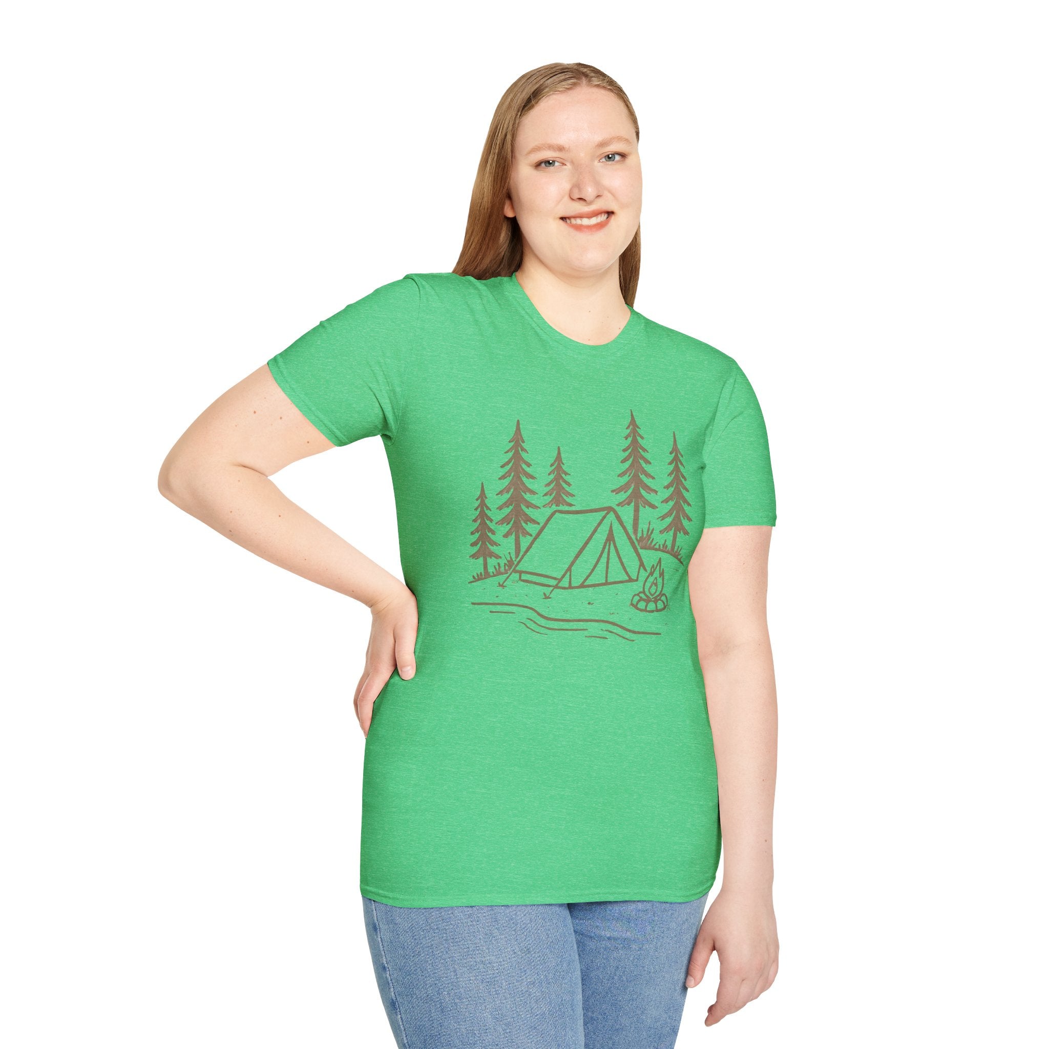 Camping Tent and Campfire T-Shirt