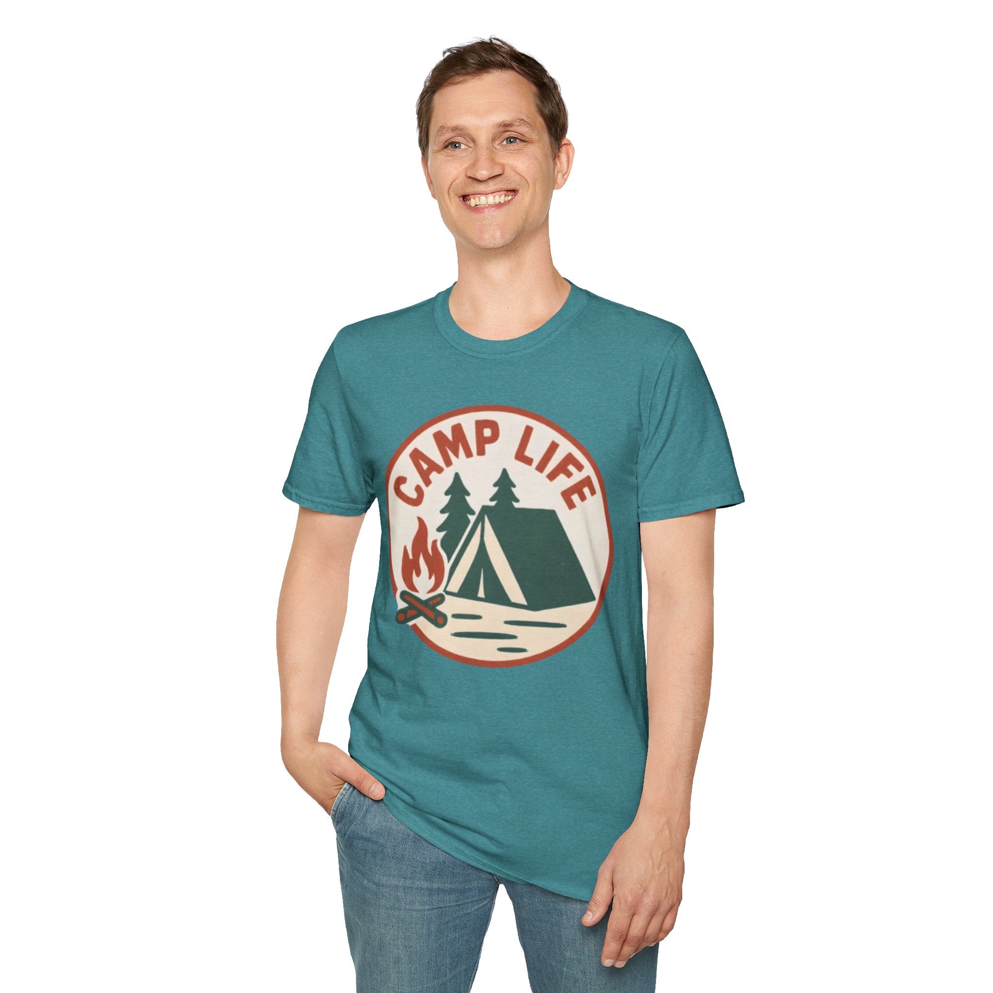 Camp Life T-Shirt — Tent & Campfire Outdoor Tee