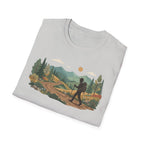 Hiker Mountain Sunset T-Shirt — Scenic Trail Adventure Tee