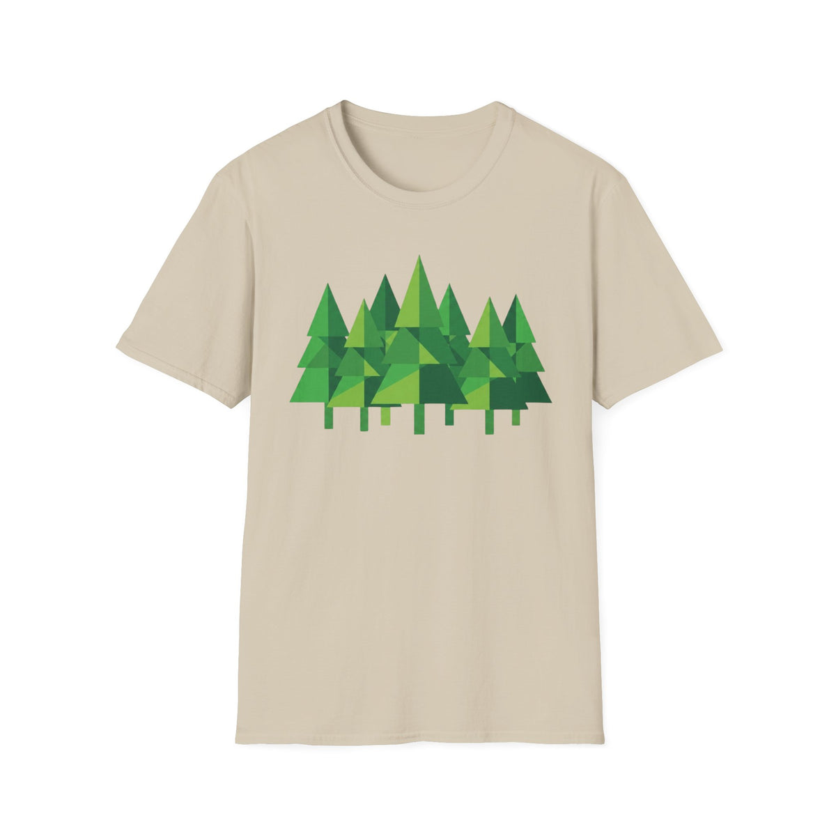 Forest Graphic T-Shirt — Minimal Green Pine Trees Tee