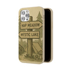 Biodegradable Phone Case — 'Nap Meadow' Mystic Lake Camping Design