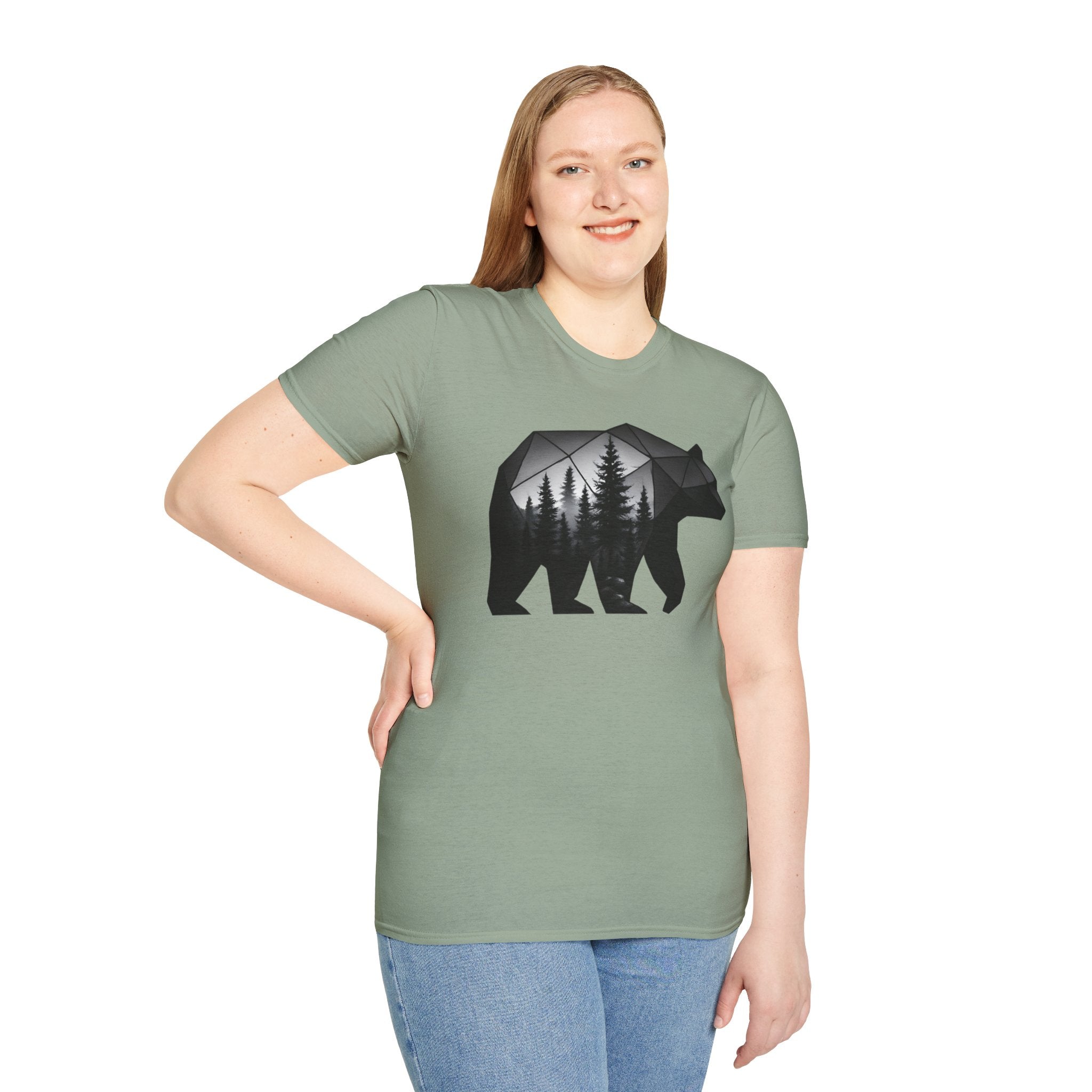 Geometric Forest Bear T-Shirt