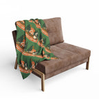Campfire Cozy Fleece Blanket – 'Campfires & Good Times' Retro Outdoor Throw