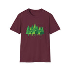 Forest Graphic T-Shirt — Minimal Green Pine Trees Tee