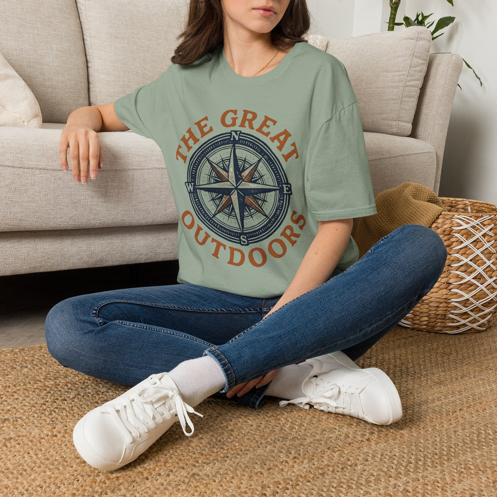 "The Great Outdoors" Compass Graphic Tee Shirt