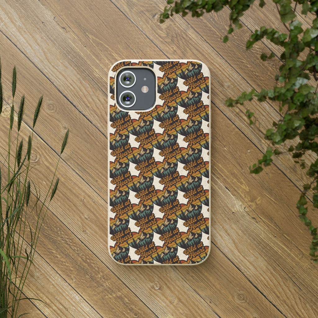 Eco-Friendly Phone Case — Vintage Camper Pattern Biodegradable iPhone Cover