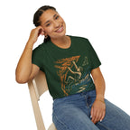 Climber on Cliff with Eagle T-Shirt