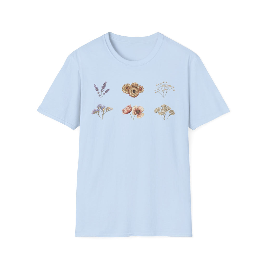 Floral Dried Mini Bouquets T-Shirt — Vintage Botanical Graphic Tee