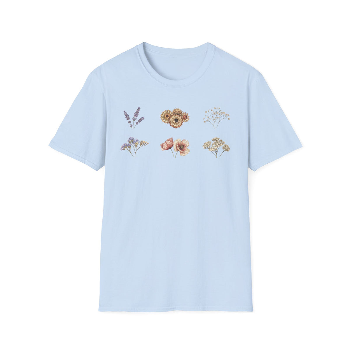 Floral Dried Mini Bouquets T-Shirt — Vintage Botanical Graphic Tee