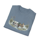 Duck Pair T-Shirt — Watercolor Mallard Ducks on Pond Nature Tee