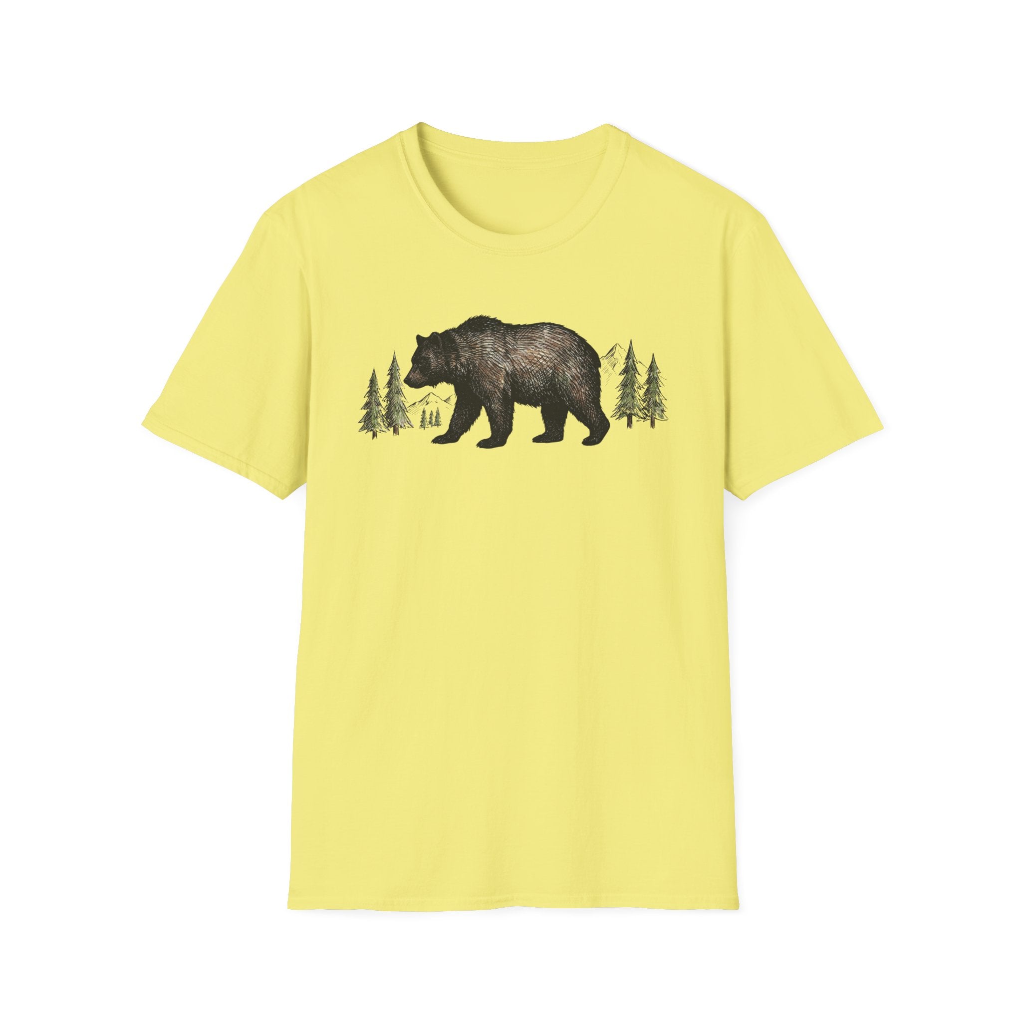 Bear & Pines T‑Shirt — Rustic Woodland Graphic Tee
