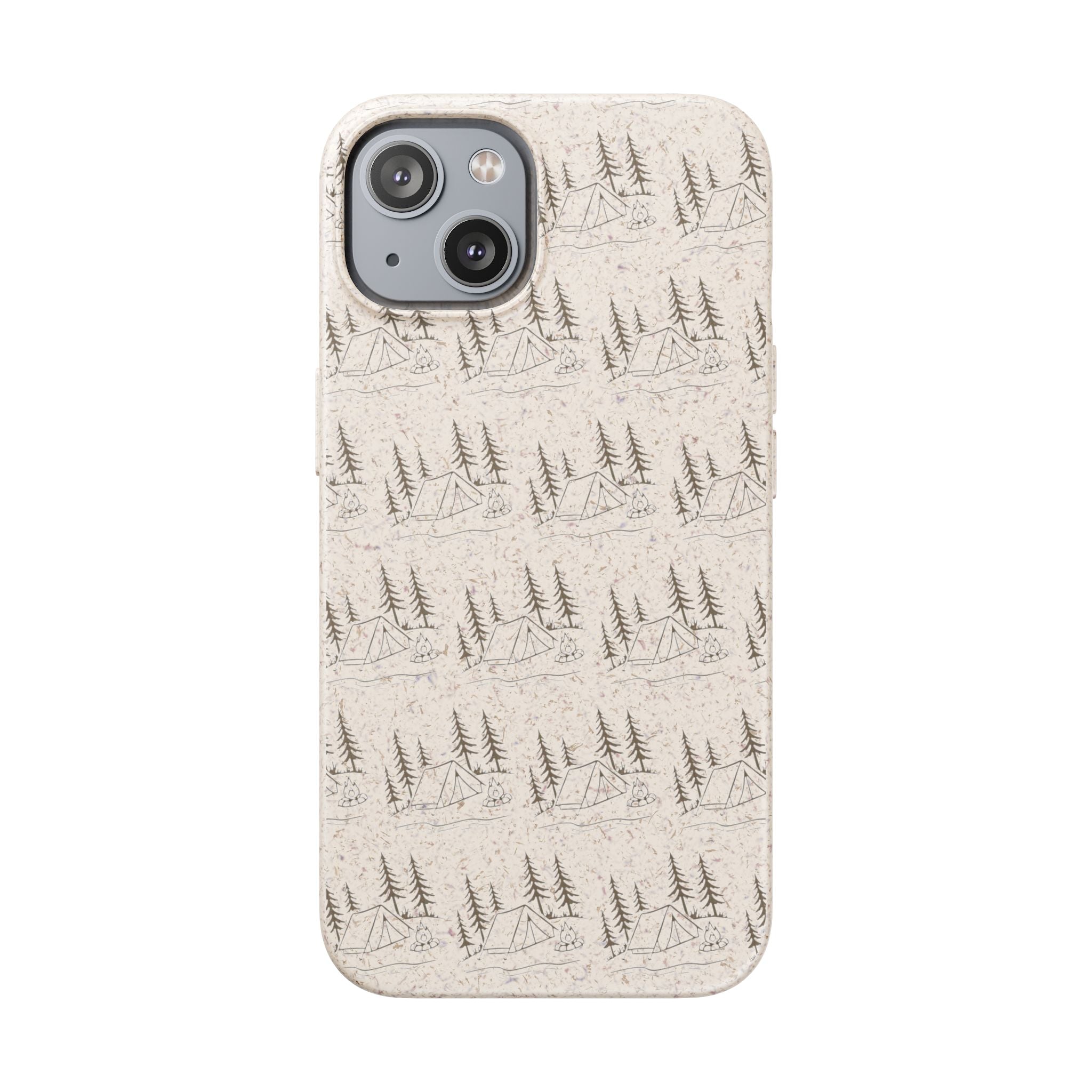 Biodegradable Phone Case — Eco-Friendly Forest Sketch Pattern