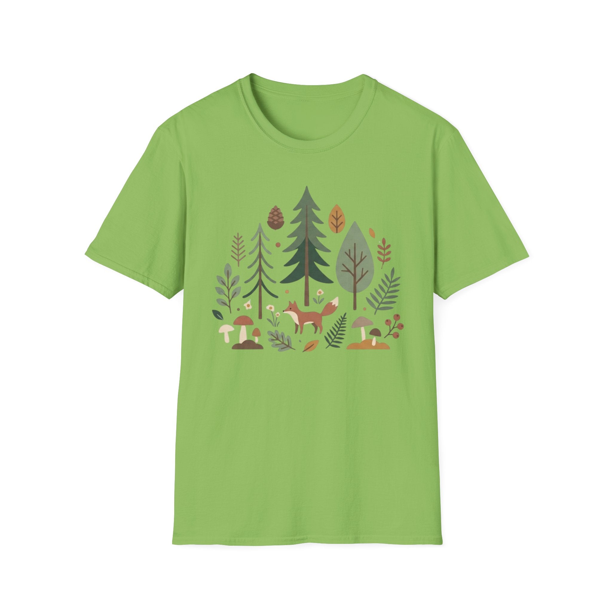 Woodland Fox T-Shirt — Nature Forest Camping Graphic Tee