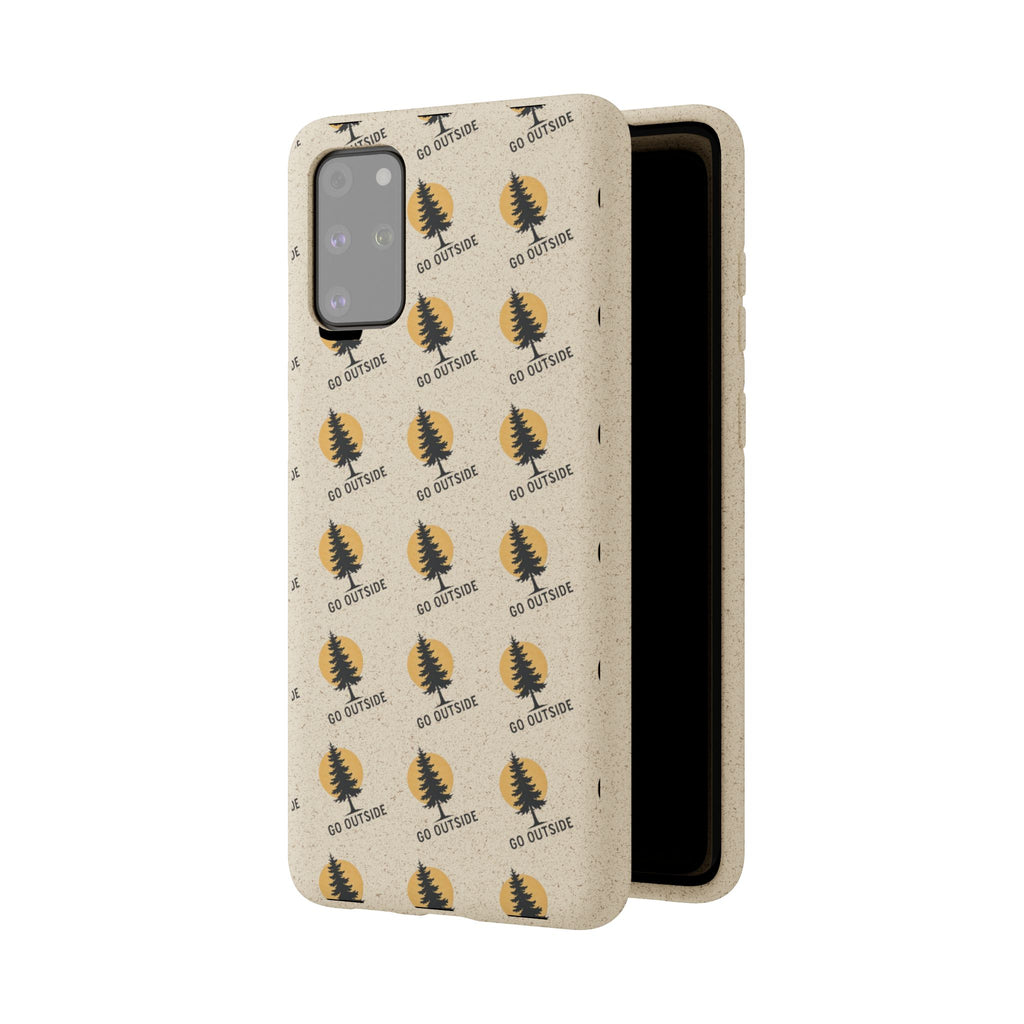 Biodegradable Phone Case — 'Go Outside' Recycled Eco-Friendly iPhone Cover