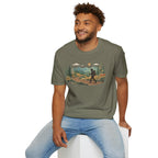Hiker Mountain Sunset T-Shirt — Scenic Trail Adventure Tee