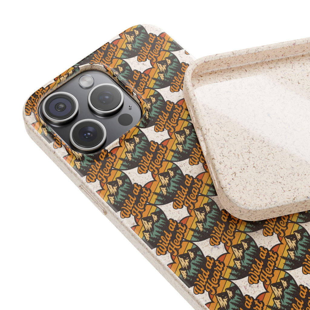 Eco-Friendly Phone Case — Vintage Camper Pattern Biodegradable iPhone Cover