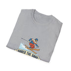 Shred the Gnar Skier T-Shirt | Retro Skiing Graphic