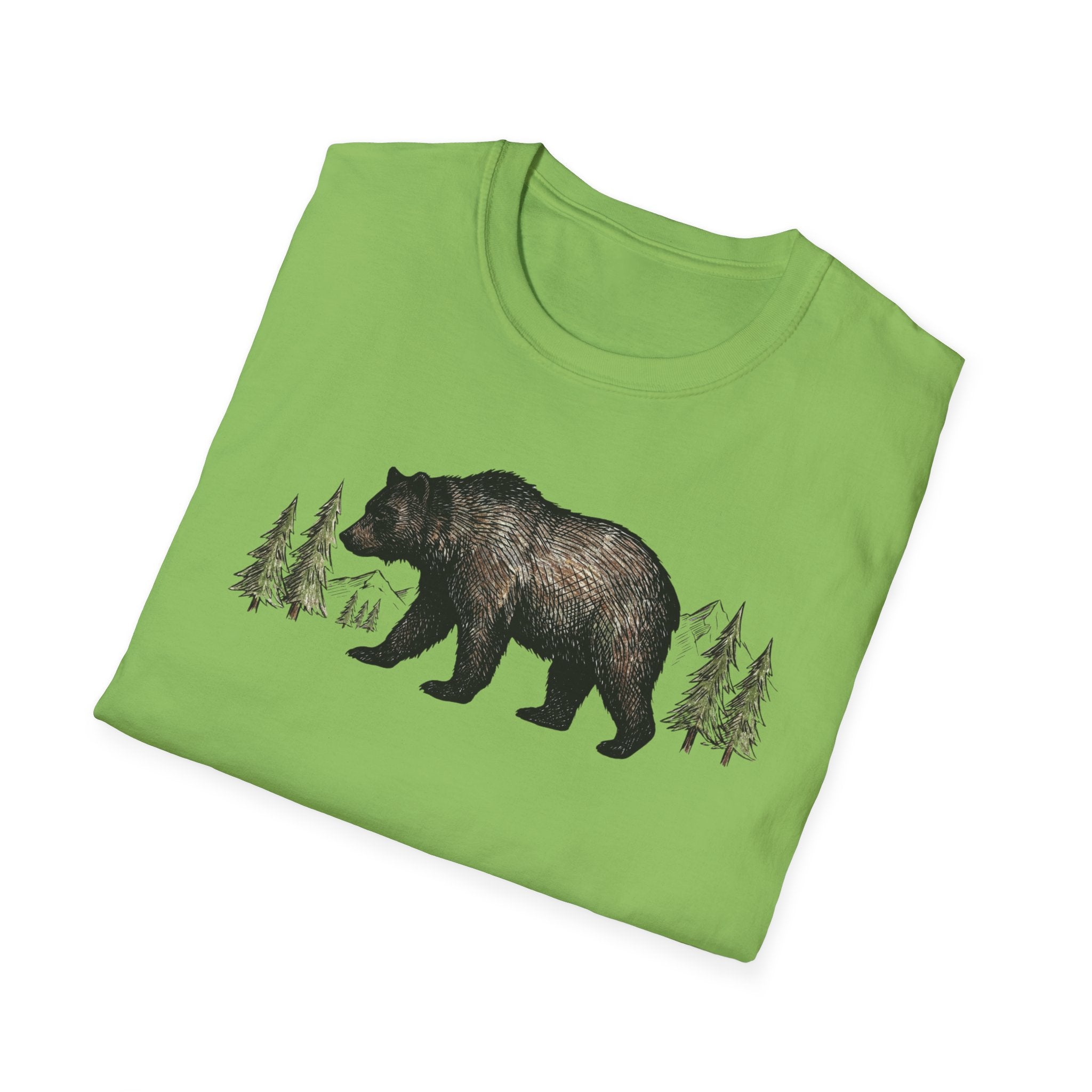 Bear & Pines T‑Shirt — Rustic Woodland Graphic Tee