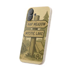 Biodegradable Phone Case — 'Nap Meadow' Mystic Lake Camping Design