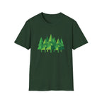 Forest Graphic T-Shirt — Minimal Green Pine Trees Tee