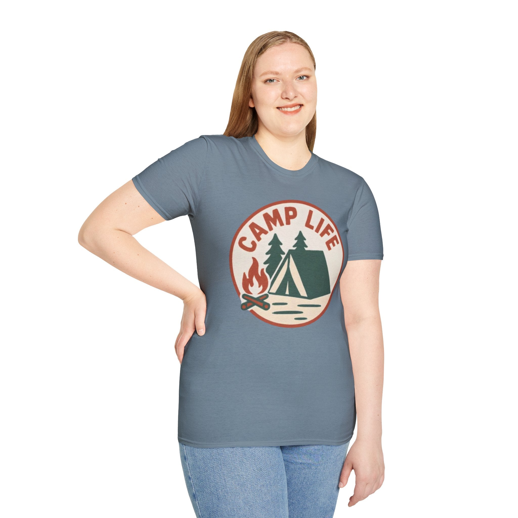 Camp Life T-Shirt — Tent & Campfire Outdoor Tee