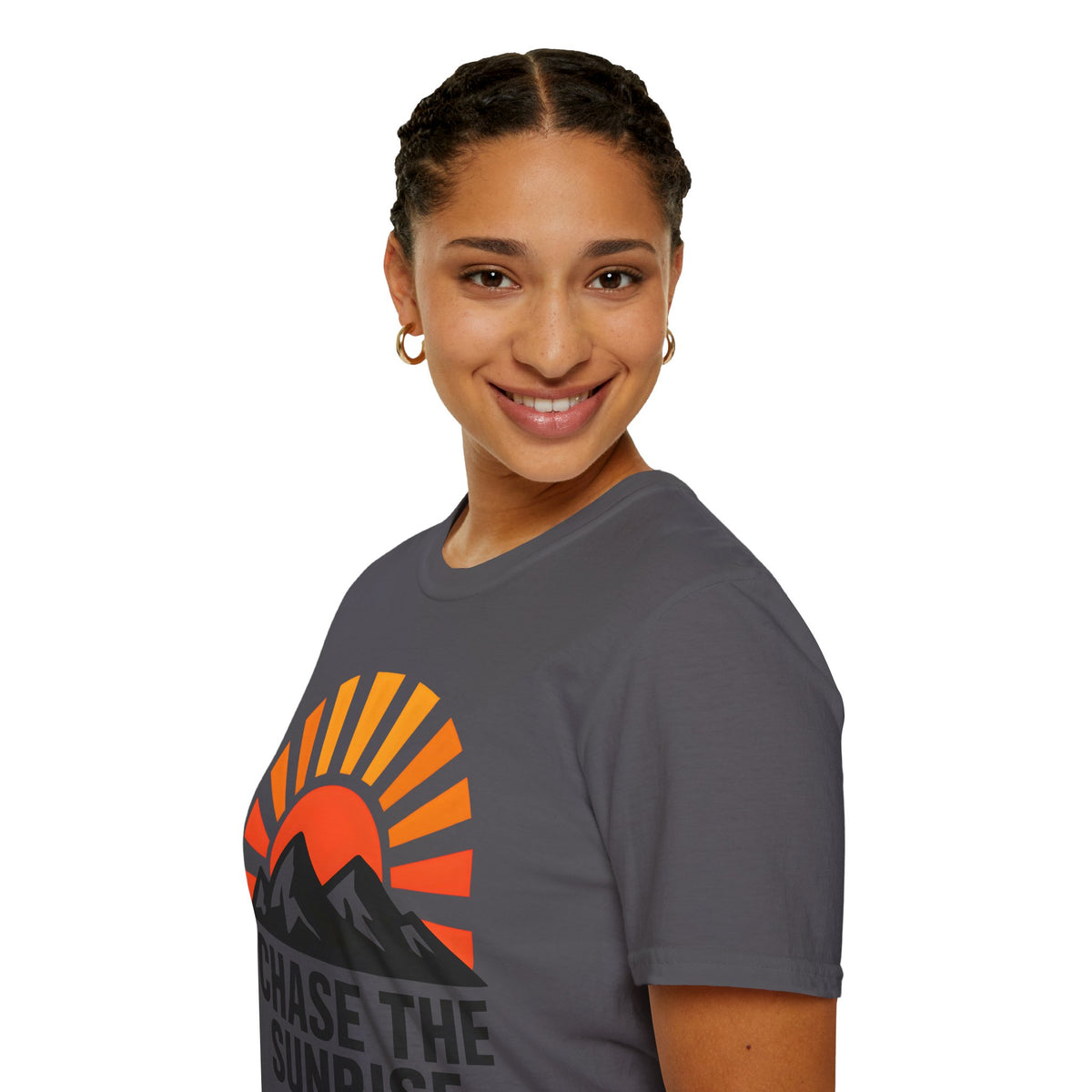 Chase The Sunrise Mountain T-Shirt — Sunrise & Peaks Graphic Tee