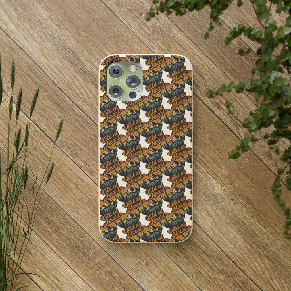 Eco-Friendly Phone Case — Vintage Camper Pattern Biodegradable iPhone Cover