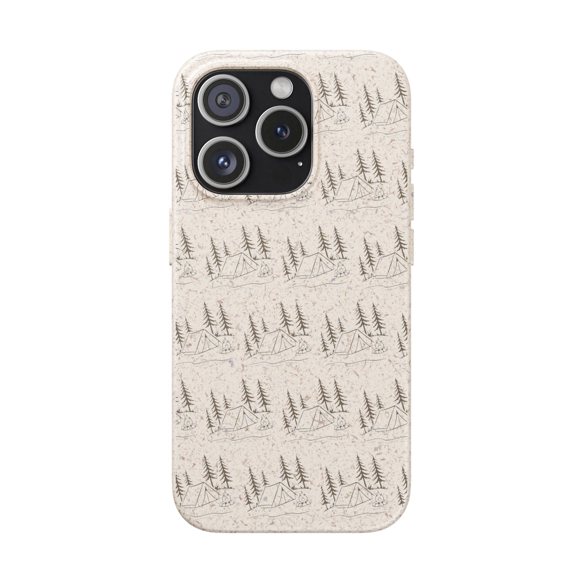Biodegradable Phone Case — Eco-Friendly Forest Sketch Pattern