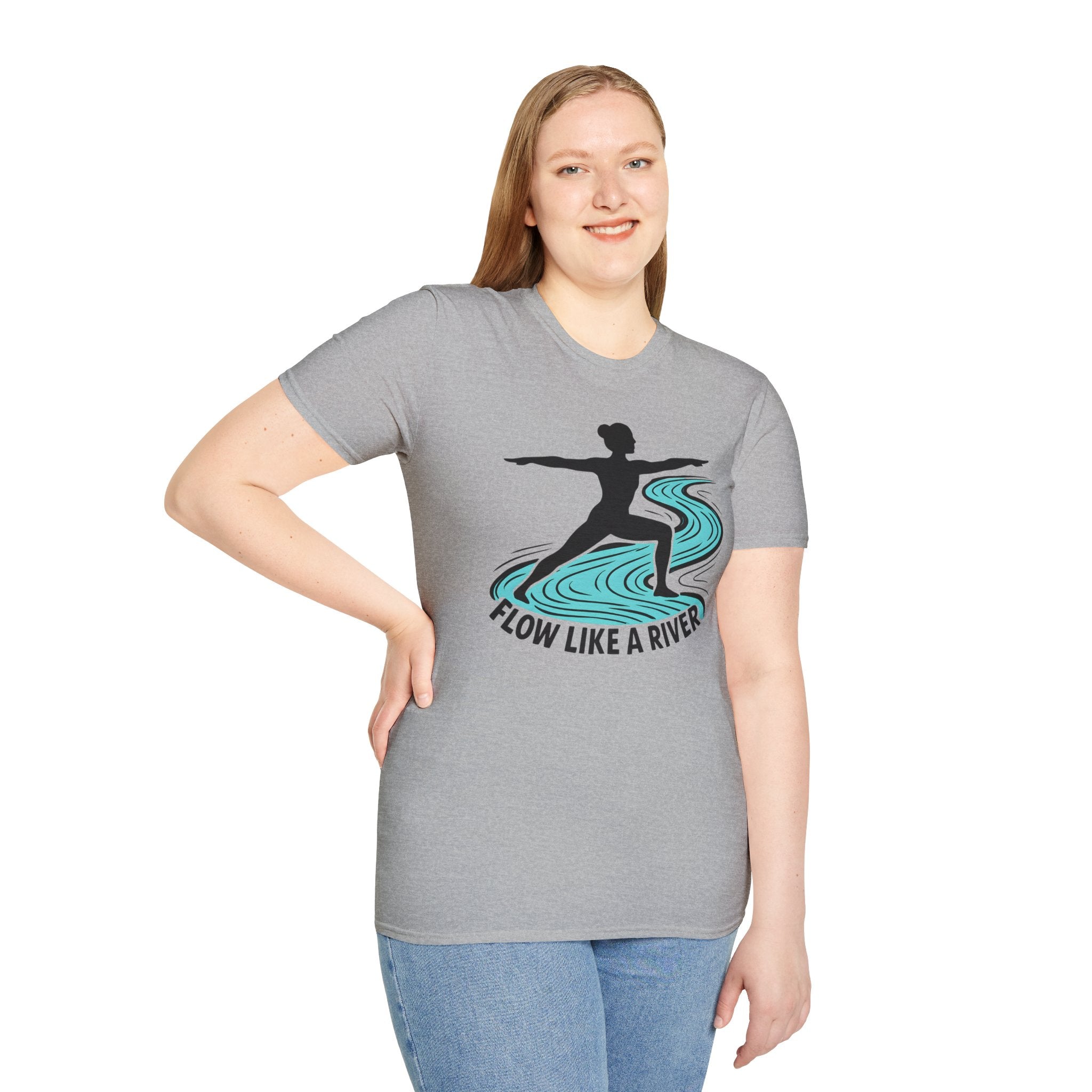 "Flow Like A River" Yoga T-Shirt
