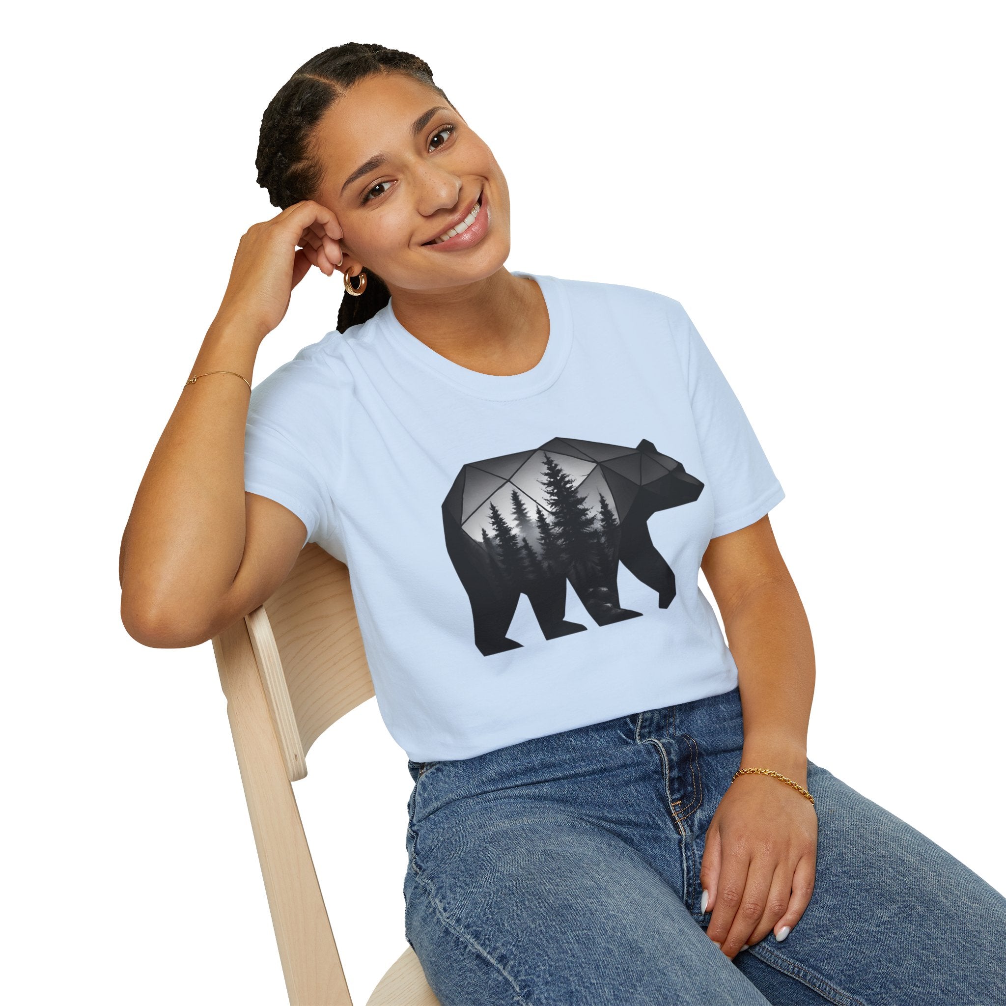 Geometric Forest Bear T-Shirt