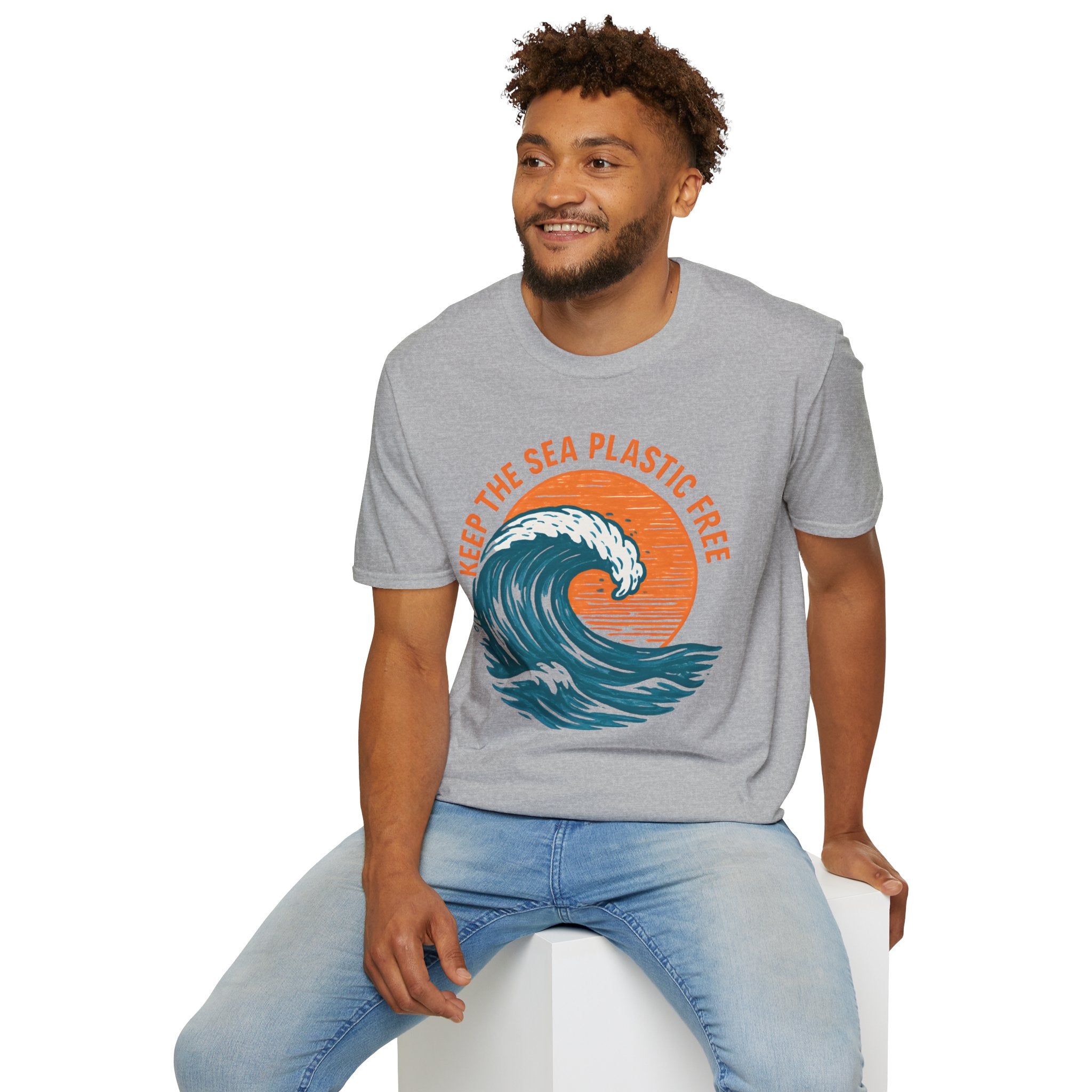 Keep the Sea Plastic Free T-Shirt — Ocean Conservation Wave Tee