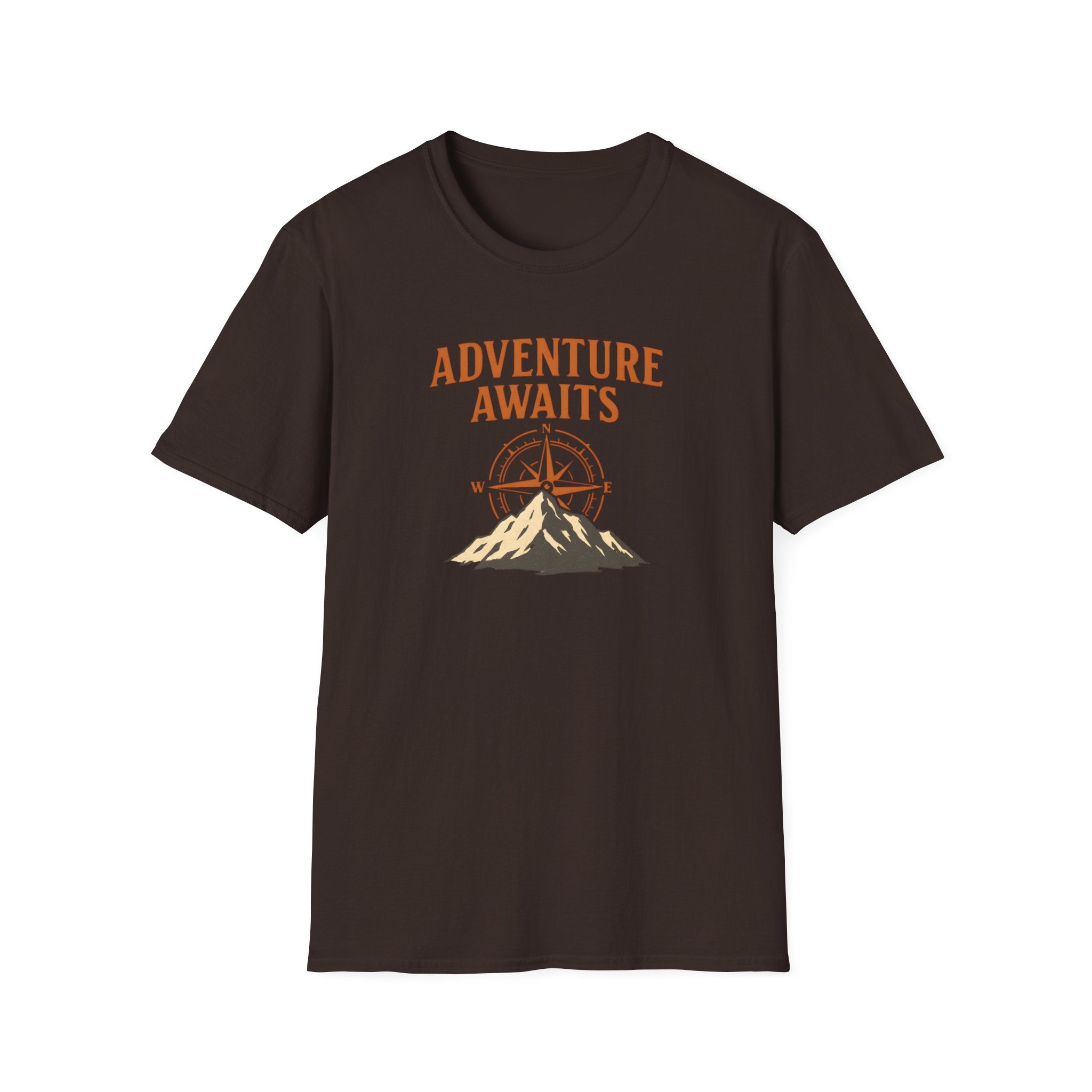"Adventure Awaits" Compass & Mountain T-Shirt