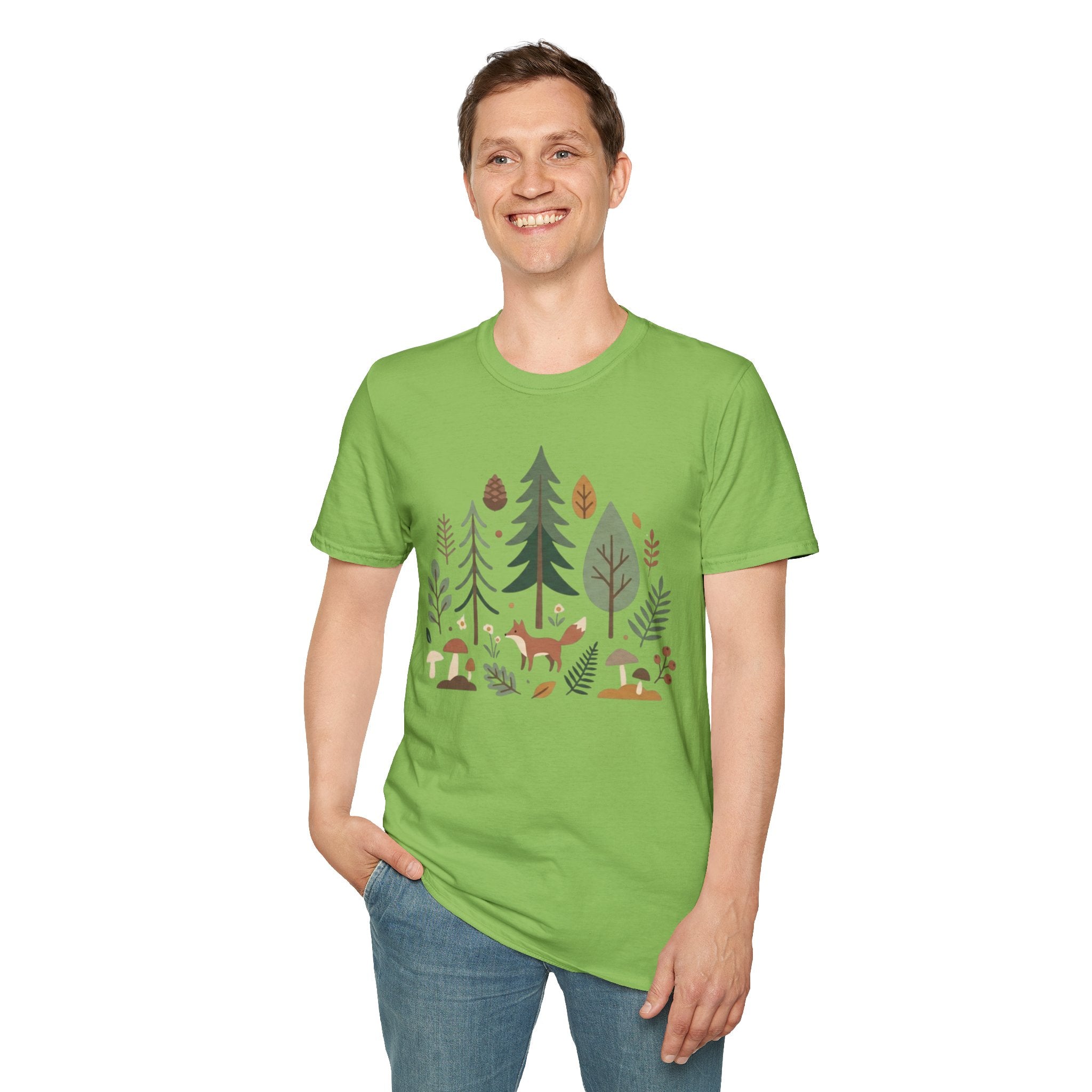 Woodland Fox T-Shirt — Nature Forest Camping Graphic Tee